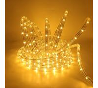 GAOUK 220V Warm White LED Rope Light, 360° Lighting, IP65 Waterproof, 36 LEDs/m, 10M, Indoor/Outdoor Decorative String Light