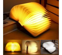 GAOUTO LED Book Light, Foldable Book Lamp, 3 Colours, Magnetic LED Book Light, Mood Light, USB Rechargeable, Bedside Lamp for Home and Library Decoration, Gift