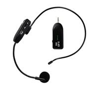 GAOUTO Wireless Microphone Headset, 2.4G Wireless Headset Microphone, Rechargeable Wireless Speaker with Battery Indicator, 20 m Range for Speakers, Teaching, Conferences, Voice Amplifier