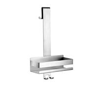 GAOWINLY Bathroom Shelf Decor, Shower Caddy Hanging, Movable Stainless Steel Shower Organizer Hanging Over The Bathroom Door, No-Drilling Shower Basket Rack with Hooks,Perfectly Saves Space(Silver)