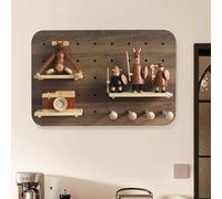 GAOXIAO Electric Meter Box Cover Decorative Wall Fuse Box Covers, Woode Distribution Box Decorative Painting with Hooks, Indoor Electrical Panel Hide Paintings for Home Walnut 40 x 30cm