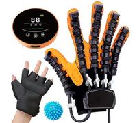 GAOXIAO Finger and Hand Function Rehabilitation Trainer Robot Rehab Gloves for Stroke Hemiplegia Recovery Equipment, Rehab Hand Exerciser Aids Robotic Glove, Arthritis Finger Orthosis A Left M