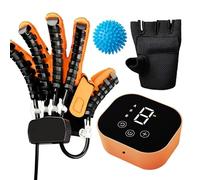 GAOXIAO Intelligent Hand Rehabilitation Robot Gloves, Electric Hand Function Equipment, Stroke Hemiplegia Fingers Recovery Massage Therapy, Relieve Both Hand Stiffness Exerciser(Size:S,Color:Left)