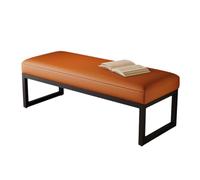 GAOXIAO Shoe Bench Storage with Seat, Entryway Shoe Benches with Leather Cushion End of Bed Bench with Padded, Shoe Organizer for Entry Hallway Living Room Bedroom Closet Orange 120 x 38 x 40 cm