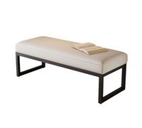 GAOXIAO Shoe Bench Storage with Seat, Entryway Shoe Benches with Leather Cushion End of Bed Bench with Padded, Shoe Organizer for Entry Hallway Living Room Bedroom Closet White 120 x 38 x 40 cm