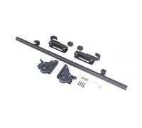 GAOXIONG 3.3FT-26.2FT Hook on Rolling Library Ladder Track Kit, Black Sliding Ladder Hardware Rolling Track, Floor Wheels With Brake,3.3ft/100cm Track Kit