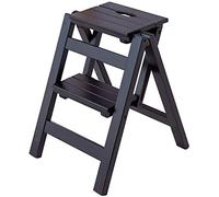 GAOXIONG Indoor Climbing Stool, Folding Step Stool Ladder Stool, Household Stair Dining Chair Stool Lightweight Multi-Purpose Ladders Home Kitchen/Black