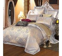 GAOXUE bedding set，Jacquard embroidered double bed set, cotton sheets, king size duvet cover and pillowcase-1_220*240cm(4pcs)