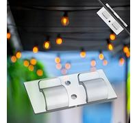 Gaoxun Hooks for Outdoor Lights Clips, 25pcs Clear Outdoor Light Clips with Adhesive Strips, Waterproof, UV-Resistant, Patio Fence Garden Balcony Wall Decor Cable Holders for Outside Hanging