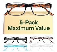 Gaoye 5 pack Reading Glasses Men/Women, Eyeglasses, Blue Light Readers for Men/Women, Computer Eye Glasses, Cheaters