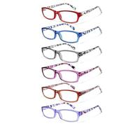 Gaoye 6 pack Reading Glasses Women, Fashion Readers for Women, Spring Hinge Eye Glasses, Cheater Glasses for Women