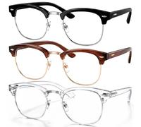 Gaoye racico Computer Blue Light Blocking Glasses 3 pack Blue Light Glasses Men Women, Anti Blu-Ray Clear Gaming Glasses Lenses