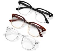 racico Computer Blue Light Blocking Glasses 3 Pack Blue Light Glasses Men Women, Anti Blu-Ray Clear Gaming Glasses Lenses