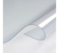GaoYIYI PVC Crystal Clear Plastic Table Cloth Protector Waterproof USE AS A Protective Shield See Through 1mm Thick(Size:90 * 160cm/35.4"*63",Color:Thickness 1mm)