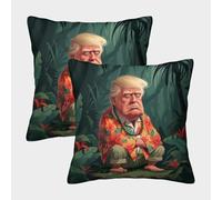 GAOYUCHUN 3D Printed Trump Throw Pillow Covers Throw Pillow Case Decorative Super Soft Pack of 2 for Patio,Couch, Tent, Balcony And Sofa 45x45cm