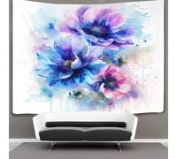 GAOYUCHUN 3D Watercolor Flowers Printed Wall Blanket Home Decoration Bedding Poster Wall Art Tapestry Tapestries Wall Hanging Soft Polyester for Bedroom Living Room Dorm Decor 180cmx230cm