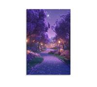 GAOYUCHUN Beautiful Purple Flower Field Canvas for Home Decor Home Decor Modern Framed Canvas Prints Paintings Picture Pictures Artwork Print Home Decor 16x24inch(40x60cm)
