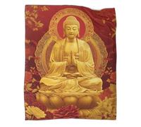 GAOYUCHUN Buddha Blanket Soft Cozy for Boys Throw Blankets Flannel Fleece Blanket Gift for Girl Teen, Warm 3D Printed Fluffy Blankets for Couch Bed Sofa Decor 60x80inch(150x200cm)