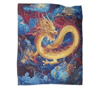 GAOYUCHUN Golden Red Dragon Soft Fleece Throw Blanket,3D Printed Stylish Cozy,Warm,Lightweight And Decorative Blanket Throws Blanket Birthday Gift Idea Decorations 40x50inch(100x130cm)