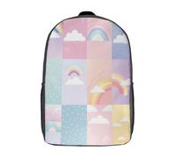GAOYUCHUN Rainbow Backpack Kids School Bookbag School Bag 3D Printed Cartoon School Bag for Boys Elementary And Middle School Student Backpacks 17inch