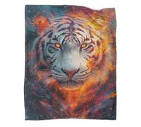 GAOYUCHUN White Tiger Blanket Kids Blankets for Boys Throw Blanket Tie Dyed Soft Flannel Fleece Blankets Gifts for Adult 3D Printed Couch Sofa 50x60inch(127x152cm)