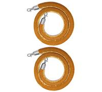 GAOzhenq Blue Queue Barrier Ropes with Plated Hook, Velvet Stanchion Rope, Crowd Control Rope, Grey Velvet Rope for Queue Divider (J 2.5m/8.2ft/98.4in)