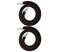 GAOzhenq Blue Queue Barrier Ropes with Plated Hook, Velvet Stanchion Rope, Crowd Control Rope, Grey Velvet Rope for Queue Divider (F 2.5m/8.2ft/98.4in)