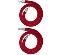 GAOzhenq Blue Queue Barrier Ropes with Plated Hook, Velvet Stanchion Rope, Crowd Control Rope, Grey Velvet Rope for Queue Divider (B 2.5m/8.2ft/98.4in)