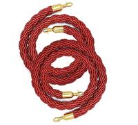 GAOzhenq Queue rope barrier, Twisted Queue Barrier Rope Thick Queue Line Divider Barrier 2Pcs(D,1.8m/6ft)