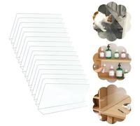Gap Filler，，16 Pcs Stair Gap Blockers - Clear Underbed/Cabinet/Table Stopper for Open Riser Staircase, Adjustable Heights 2-12 in, 39.4x5.9 in, Prevents Pets & Debris from Falling