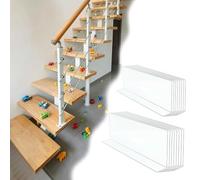 Gap Filler，，Clear Gap Blockers for Floating Stair Steps - Adjustable PET Under Couch Blocker, 2-12 Inch Cuttable Stair Filler Guards to Prevent Toys from Falling (120x6 cm / 47x2.4 in)