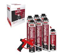 Gap Filler Expanding Foam Soudal Kit 6 x 750ml Cans 1 x Gun 1 x Cleaner