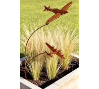 GAP GARDEN PRODUCTS Decorative rustic metal garden art/decor (Bare Metal/Rustic Patina) (Spitfire and Lancaster)