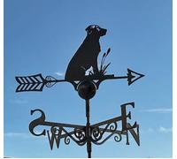 GAP GARDEN PRODUCTS - Labrador (dog) Design Weathervane. Solid Metal Construction and Coated in a Durable Black Finish