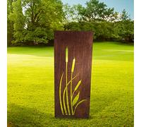 GAP GARDEN PRODUCTS Metal Decorative with Bullrush Design Panel for The Garden - (Small bullrush)