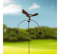 GAP GARDEN PRODUCTS - Owl Wind Spinner/rocker (supplied bare metal ready 2 rust) double