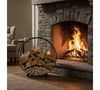 GAP GARDEN PRODUCTS - Solid Metal Round log/firewood and kindling rack/storage