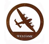 GAP GARDEN PRODUCTS SOLID METAL RUSTIC (RUST) WELCOME WALL ART - VARIOUS DESIGNS AND SIZES (LANCASTER BOMBER SMALL)