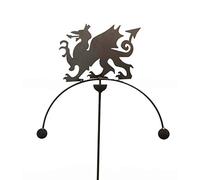 GAP GARDEN PRODUCTS - Welsh dragon Double Ball Wind Rocker/Spinner supplied bare metal that can be painted or left to age over time to give a rustic patina finish…