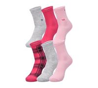 GAP Girl's Original Tiny Bow Crew, 6-Pack Kids Socks, Soft & Stretchy, Comfortable, Light Shell Pink, 4-6 (Pack of 12)