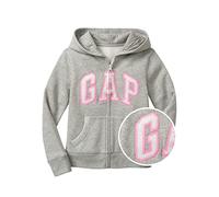 GAP Logo Fz Girls' Hooded Sweatshirt, Flecked grey, L