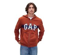 GAP Logo Heritage Hoodie Hooded Full Zip Sweatshirt, Copper Spice 245, M