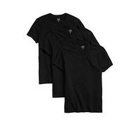 GAP Men's 3-Pack V-Neck Tee T-Shirt, True Black, Large