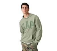 GAP Men's French Terry Logo Tonal Hood Sweatshirt, Desert Sage, M