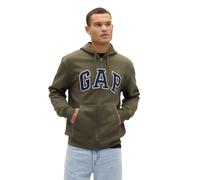 GAP Men's Heritage Logo Full Zip Hoodie Hooded Sweatshirt, Black Moss, XL