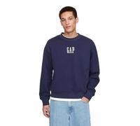 GAP Men's Logo Crewneck Fleece Sweatshirt, Navy Uniform, XL