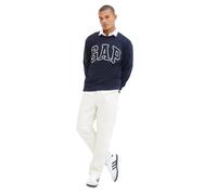 GAP Men's Logo Fleece Crew Sweatshirt Hooded, Tapestry Navy, XS