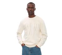 GAP Men's Logo Fleece Crew Sweatshirt, Ivory Frost, XL
