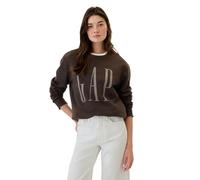 GAP Men's Logo Fleece Crew Sweatshirt, Terra Brown, M