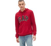 GAP Men's Logo Fleece Hoodie Hooded Sweatshirt, Crimson Red, XXL